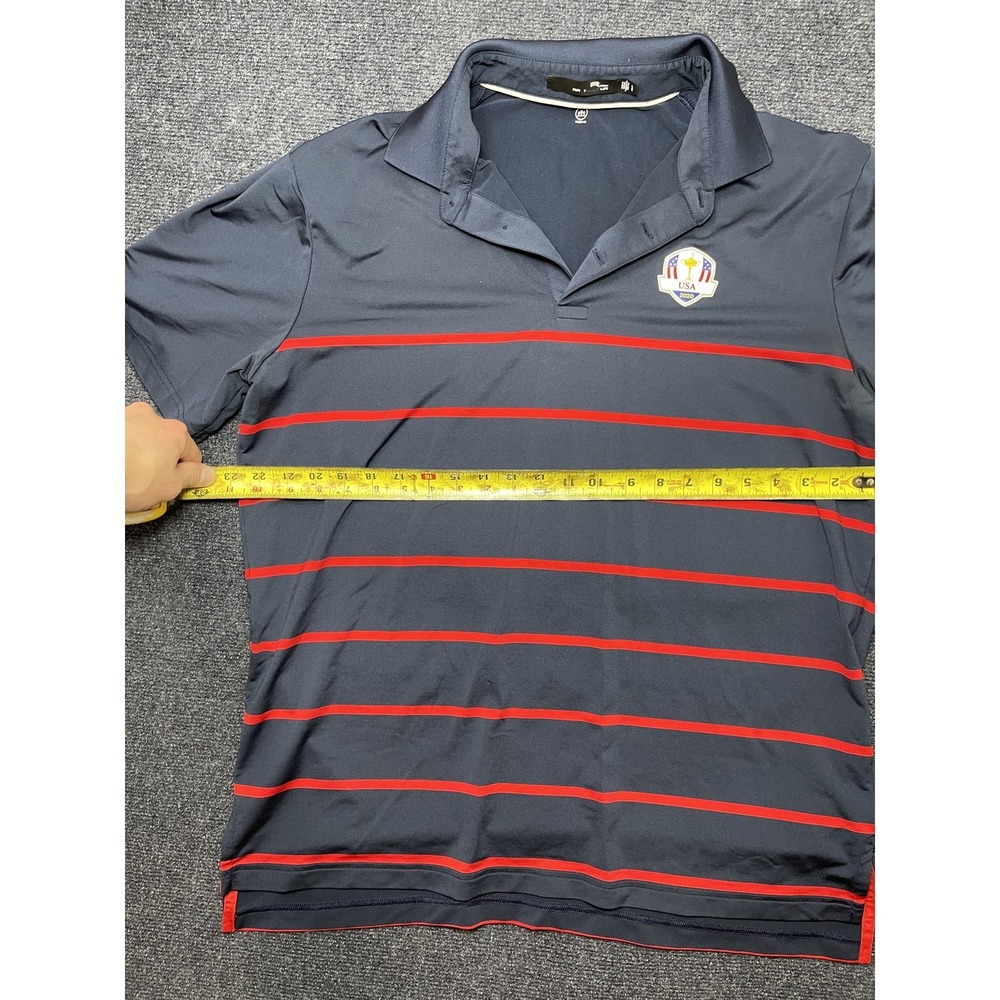Polo Ralph Lauren Ryder Cup USA 2020 Shirt Mens L Blue Golf Wicking Short Sleeve - Picture 6 of 7
